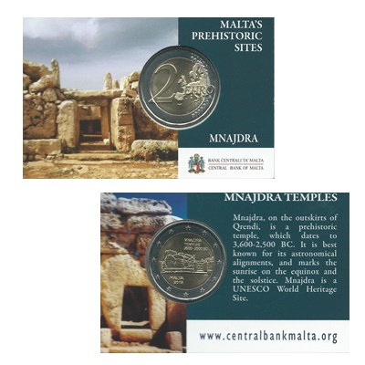 2018 €2 Coin - Malta's Prehistoric Sites - Mnajdra